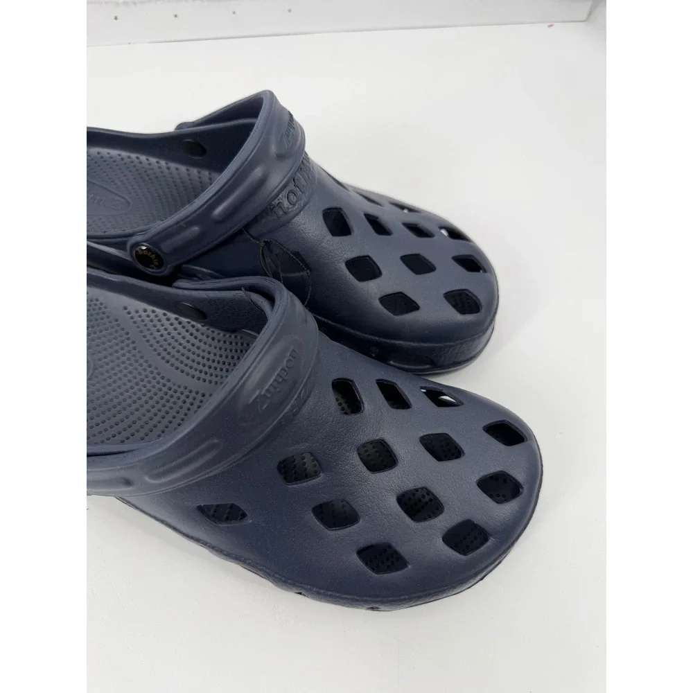 NothinZ Diamond Vent Clogs Mens Size 13 Navy Blue Lightweight Comfort Shoes